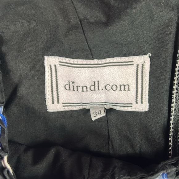 Dirndl.com blue checkered heart corset Octoberfest folk dirndl dress, 34 small - Picture 6 of 8